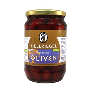 Hellriegel Kalamata-Oliven naturschwarz mit Stein 400 g