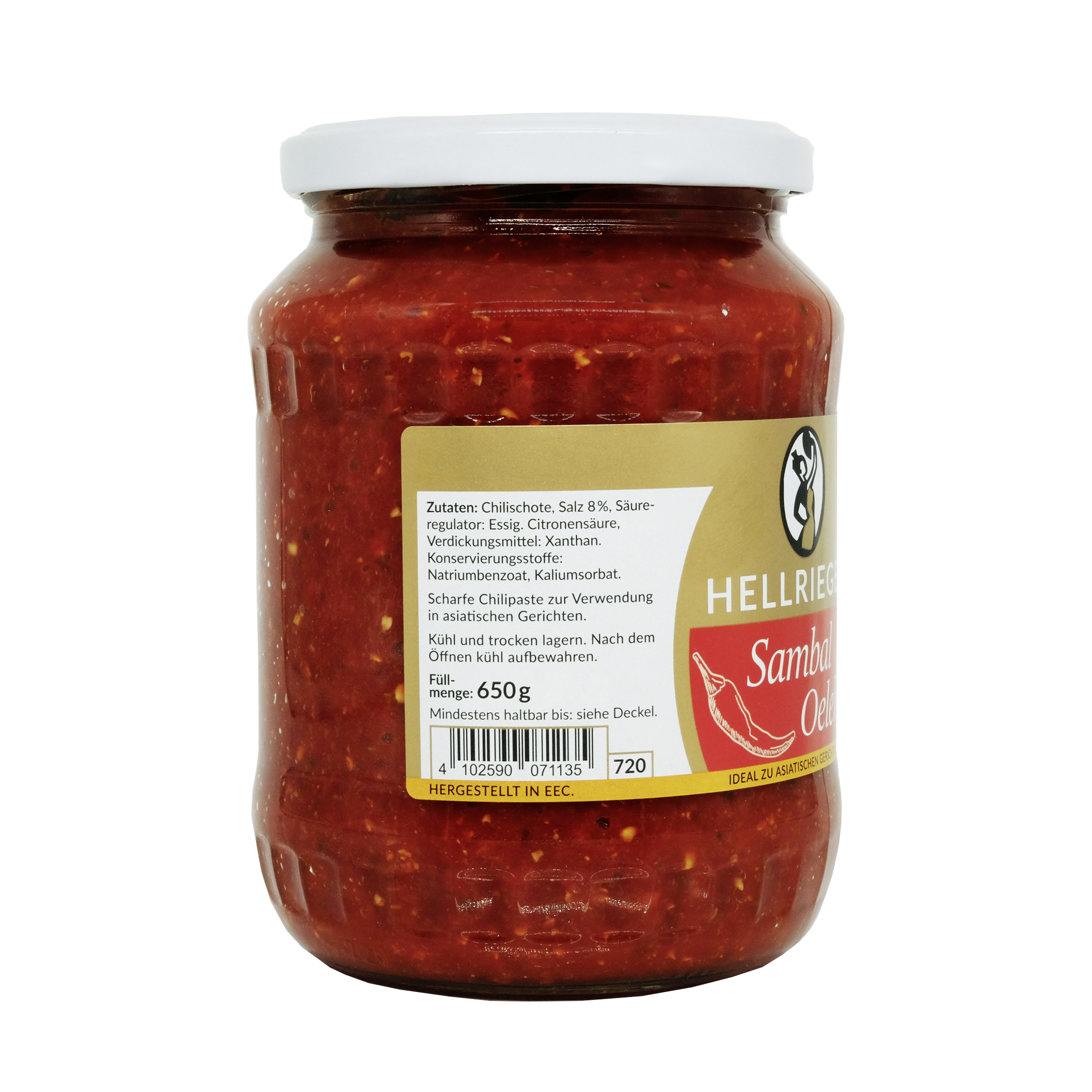 Hellriegel Sambal Oelek scharf 650 g 2 Hellriegel Sambal Oelek scharf 650 g – Bild 2